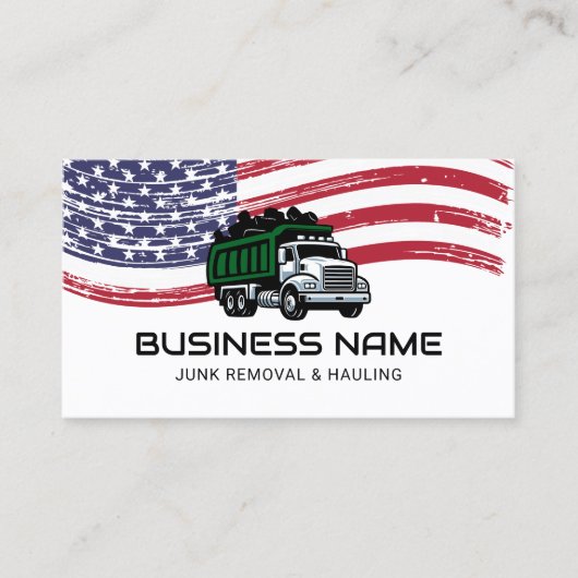 退役軍人ジャンクの取り外しと運搬サービス 名刺 (正面)