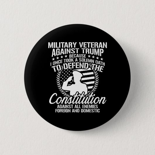 退役軍人ズ対トランプ2020米国選挙戦 缶バッジ (正面)