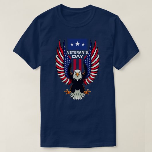 退役軍人デイアメリカンイーグル Tシャツ (デザイン正面)