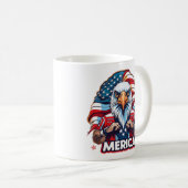 退役軍人デイアメリカ国旗Merica愛国的イーグル コーヒーマグカップ (正面右)
