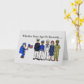 退役軍人デイカード(すべてのサービスブランチ付き) カード (黄色い花)