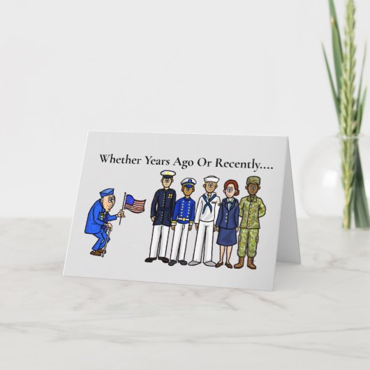 退役軍人デイカード(すべてのサービスブランチ付き) カード (正面)