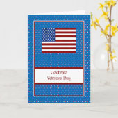 退役軍人デイカード（旗と星） カード (黄色い花)