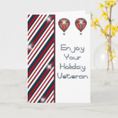 退役軍人デイカード、赤、白、青(バルーン付) カード (黄色い花)