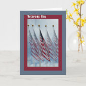 退役軍人デイカード(5つのフラグ付き) カード (黄色い花)