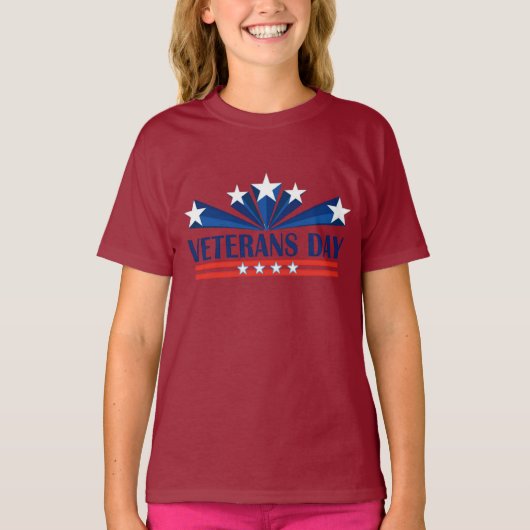 退役軍人デイガールTシャツ Tシャツ (正面)