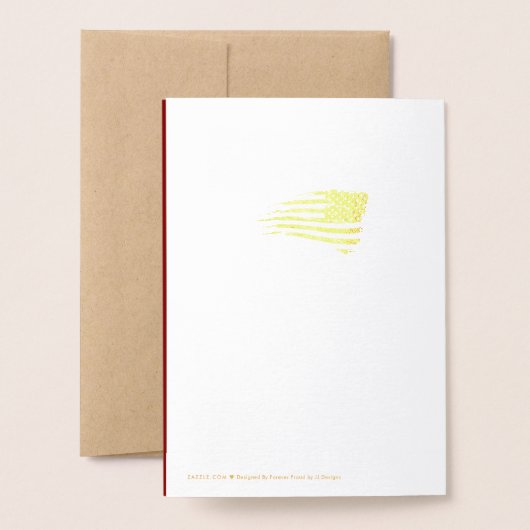 退役軍人デイサンキューゴールドフォイルカード 箔カード (裏面封筒付き)