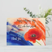 退役軍人デイフラットサンキューカード サンキューカード (スタンド正面)