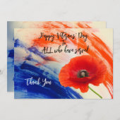 退役軍人デイフラットサンキューカード サンキューカード (正面/裏面)