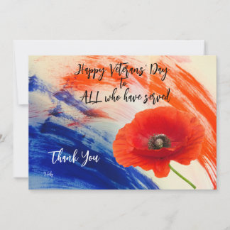 退役軍人デイフラットサンキューカード サンキューカード