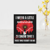 退役軍人デイレッドポピーフラワーアメリカメモリアルデー カード (黄色い花)