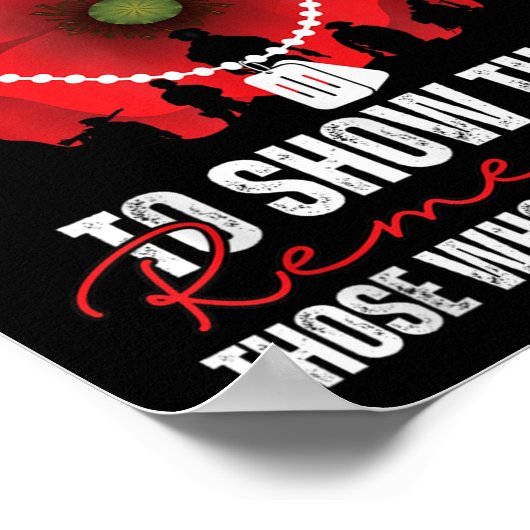 退役軍人デイレッドポピーフラワーアメリカメモリアルデー ポスター (角)