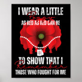 退役軍人デイレッドポピーフラワーアメリカメモリアルデー ポスター (正面)