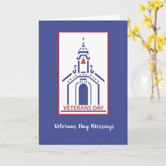 退役軍人デイ恵み宗教礼拝堂 カード (黄色い花)