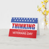 退役軍人デイ愛国的な考え軍隊の皆様 カード (黄色い花)