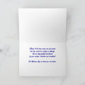 退役軍人デイ感謝と愛賛美国のスターズ カード (内部)