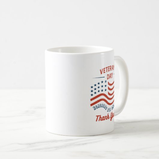 退役軍人デーサンキューマグ コーヒーマグカップ (正面右)