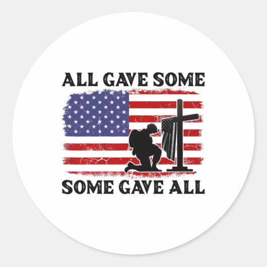 退役軍人デー与えすべて与えの- Memoria ラウンドシール (正面)