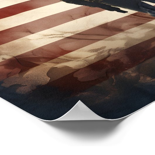 退役軍人デー愛国的デジタルプリントポスター ポスター (角)