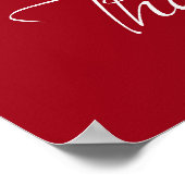 退役軍人デー赤い国感謝してい国旗 ポスター (角)