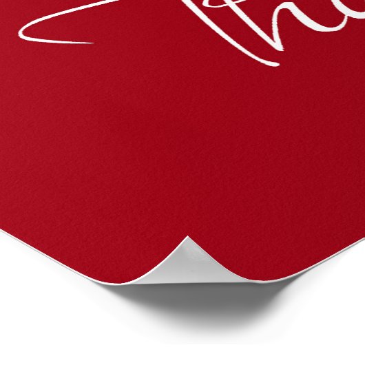 退役軍人デー赤い国感謝してい国旗 ポスター (角)