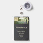 退役軍人バッジ バッジ (正面（伸縮クリップ）)