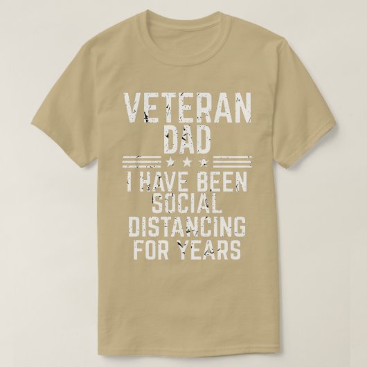 退役軍人パパ社会分散 Tシャツ (デザイン正面)