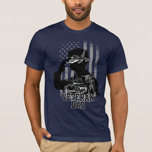 退役軍人パパ Tシャツ (正面)