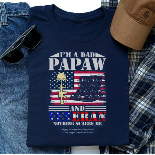 退役軍人パパPapaw Nothingが私をカスタマイズ可能 Tシャツ
