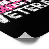 退役軍人ピンクUsa国旗の退役軍人の日 ポスター (角)