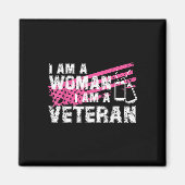 退役軍人ピンクUsa国旗の退役軍人の日 マグネット (正面)