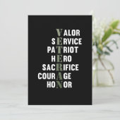 退役軍人ファクト幸せな退役軍人デイサポートグラフィック サンキューカード (スタンド正面)