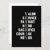 退役軍人ファクト幸せな退役軍人デイサポートグラフィック サンキューカード (正面/裏面)