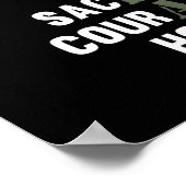 退役軍人ファクト幸せな退役軍人デイサポートグラフィック ポスター (角)