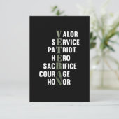 退役軍人ファクト幸せな退役軍人デイサポートグラフィック 出欠カード (スタンド正面)