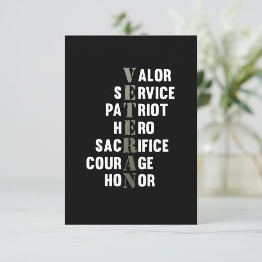 退役軍人ファクト幸せな退役軍人デイサポートグラフィック 出欠カード (スタンド正面)