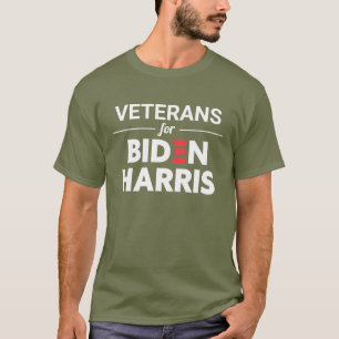 退役軍人フォーバイデン氏ハリスカスタム文字グリーン Tシャツ
