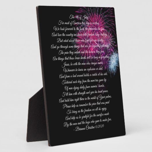 退役軍人ポエムプラーク フォトプラーク (側面)