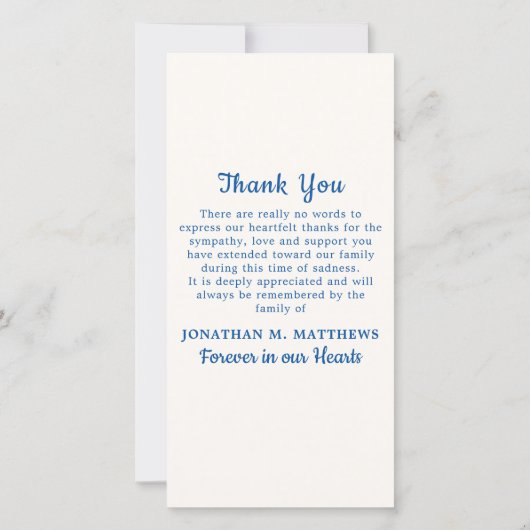 退役軍人メモリアル米国国旗の軍隊葬儀 サンキューカード (裏面)