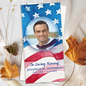 退役軍人メモリアル米国国旗の軍隊葬儀 サンキューカード