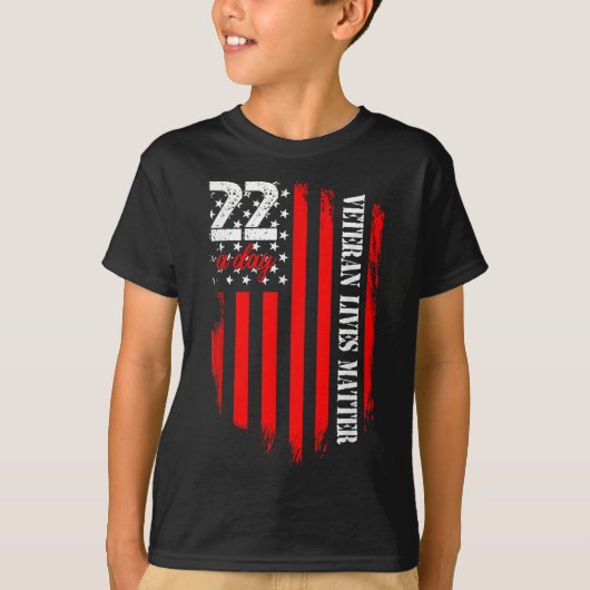 退役軍人ライフスーサイド認識度Ptsd退役軍人22ダ Tシャツ (正面)