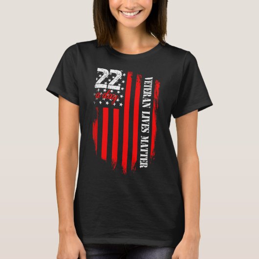 退役軍人ライフスーサイド認識度Ptsd退役軍人22ダ Tシャツ (正面)