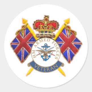 退役軍人ラウンドステッカー ラウンドシール