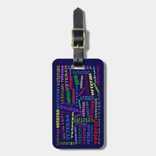 退役軍人ラゲッジタグ(情報連絡を追加) ラゲッジタグ (正面縦)