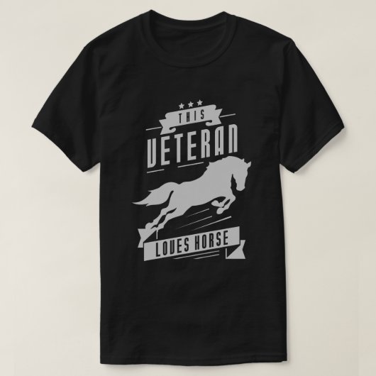 退役軍人ラブスホース Tシャツ (デザイン正面)