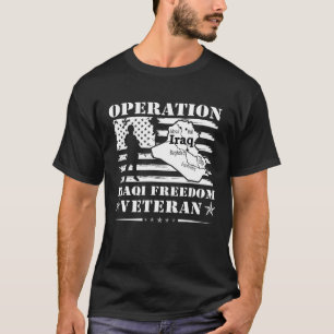 退役軍人作戦イラクの自由Oif戦闘米国国旗 Tシャツ