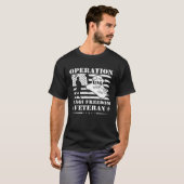 退役軍人作戦イラクの自由Oif戦闘米国国旗 Tシャツ (正面フル)