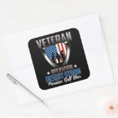 退役軍人作戦デザートストームペルシア湾戦争 スクエアシール (封筒)