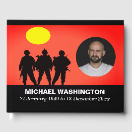 退役軍人兵士お祝いオブライフゲストブック ゲストブック