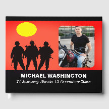 退役軍人兵士お祝いオブライフゲストブック